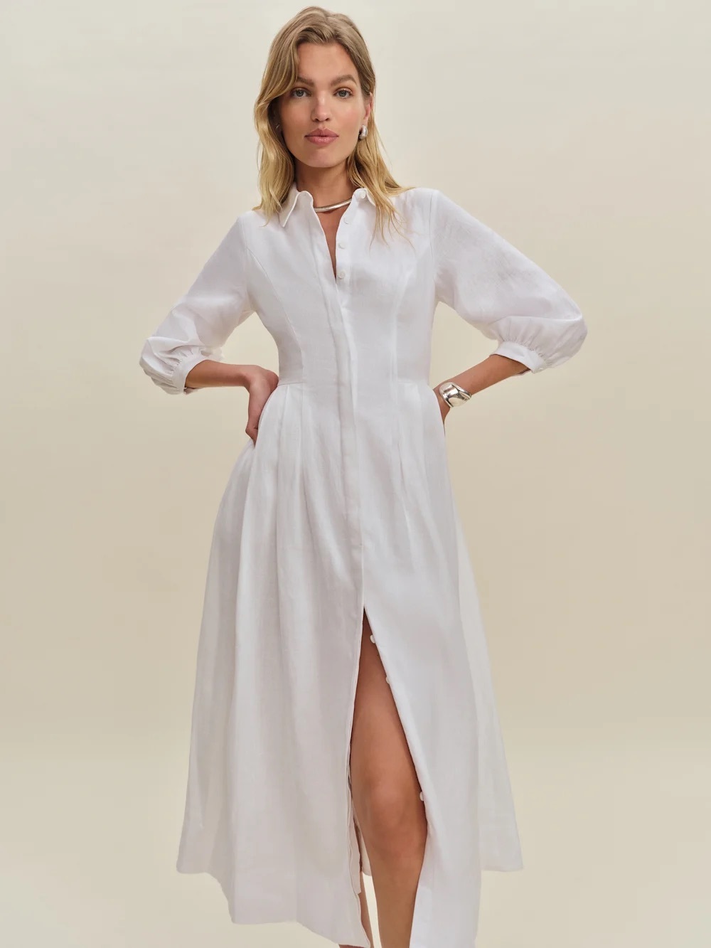 Reformation Tara Linen Dress